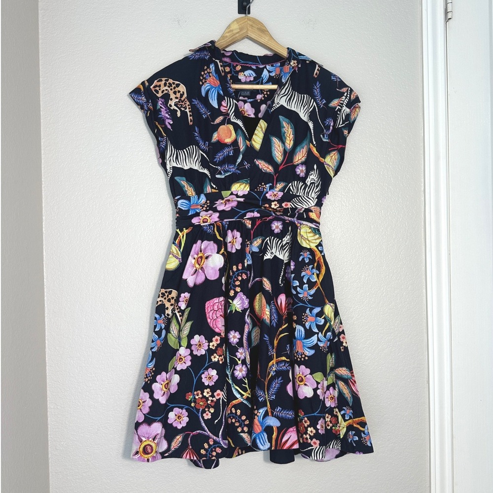 Maeve Anthropologie Floral Zebra Whimsical Mini Dress, Floral Fruit Whimsical 4